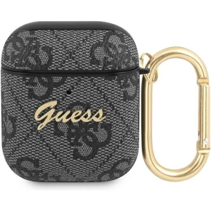Kup Etui Guess GUA24GSMK pentru Apple AirPods, gri/grey, 4G Script Metal Collection - GUE1161GRY - {ean13} - Sklep Home Screen