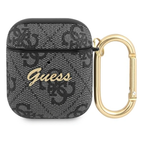 Kup Etui Guess GUA24GSMK pentru Apple AirPods, gri/grey, 4G Script Metal Collection - GUE1161GRY - {ean13} - Sklep Home Screen