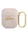 Etui Guess GUA24GSMP Apple AirPods cover różowy/pink 4G Script Metal Collection