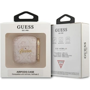 Kup Etui Guess GUA24GSMP Apple AirPods cover różowy/pink 4G Script Metal Collection - GUE1162PNK - {ean13} - Sklep Home Screen