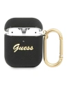 Etui Guess GUA2SASMK Apple AirPods cover czarny/black Saffiano Script Metal Collection