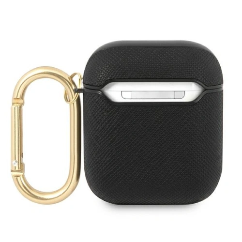 Kup Etui Guess GUA2SASMK Apple AirPods cover czarny/black Saffiano Script Metal Collection - GUE1164BLK - {ean13} - Sklep Home Screen