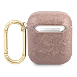 Kup Etui Guess GUA2SASMP pentru Apple AirPods, roz/pink Saffiano Script Metal Collection - GUE1165PNK - {ean13} - Sklep Home Screen