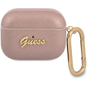 Buy Guess GUAPSASMP Apple AirPods Pro cover pink Saffiano Script Metal Collection - GUE1170PNK - {ean13} - Home Screen Store Europe