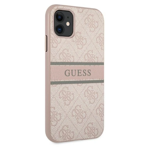 Buy Guess GUHCN614GDPI Apple iPhone 11 pink hardcase 4G Stripe - GUE1178PNK - {ean13} - Home Screen Store Europe