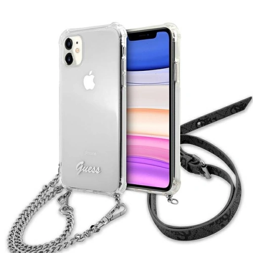 Kup Etui Guess GUHCN61KC4GSSI Apple iPhone 11 Carcasă transparentă din plastic 4G Lanț argintiu - GUE1180CL - {ean13} - Sklep Home Screen