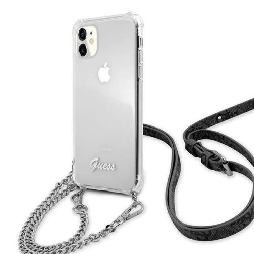 Kup Etui Guess GUHCN61KC4GSSI Apple iPhone 11 Carcasă transparentă din plastic 4G Lanț argintiu - GUE1180CL - {ean13} - Sklep Home Screen