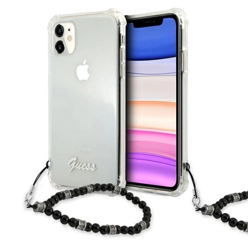 Kup Guess Apple Tasche GUHCN61KPSBK iPhone 11 Transparentes Hartschalenetui Schwarz Perle - GUE1181CL - {ean13} - Sklep Home Screen