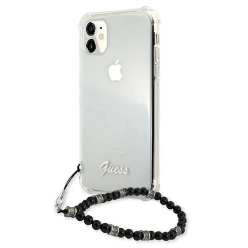 Buy Guess GUHCN61KPSBK iPhone 11 6,1" Transparent hardcase Black Pearl - GUE1181CL - {ean13} - Home Screen Store Europe