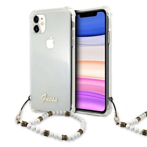 Kup Guess Apple Tasche GUHCN61KPSWH iPhone 11 Transparentes Hartschalengehäuse Weiß Perle - GUE1182CL - {ean13} - Sklep Home Screen