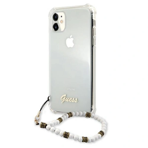 Buy Guess GUHCN61KPSWH iPhone 11 6,1" Transparent hardcase White Pearl - GUE1182CL - {ean13} - Home Screen Store Europe
