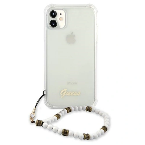 Buy Guess GUHCN61KPSWH iPhone 11 6,1" Transparent hardcase White Pearl - GUE1182CL - {ean13} - Home Screen Store Europe