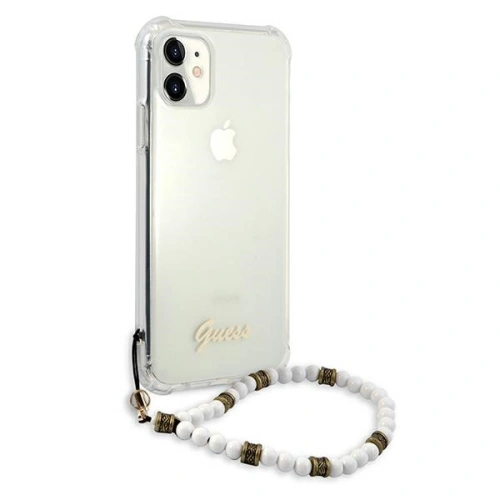 Buy Guess GUHCN61KPSWH iPhone 11 6,1" Transparent hardcase White Pearl - GUE1182CL - {ean13} - Home Screen Store Europe