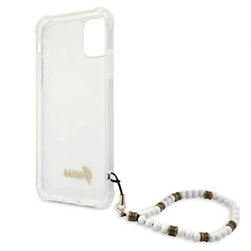 Buy Guess GUHCN61KPSWH iPhone 11 6,1" Transparent hardcase White Pearl - GUE1182CL - {ean13} - Home Screen Store Europe