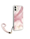 Kup Etui Guess GUHCN61KSMAPI Apple iPhone 11 różowy/pink hardcase Marble with cord Collection - GUE1183PNK - {ean13} - Sklep Home Screen
