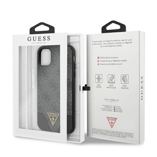 Kup Etui Guess GUHCN61PU4GHBK Apple iPhone 11 szürke/grey hardcase 4G Triangle Collection - GUE1184GRY - {ean13} - Sklep Home Screen