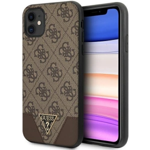 Kup Etui Guess GUHCN61PU4GHBR Apple iPhone 11 brązowy/brown hardcase 4G Triangle Collection - GUE1185BR - {ean13} - Sklep Home Screen