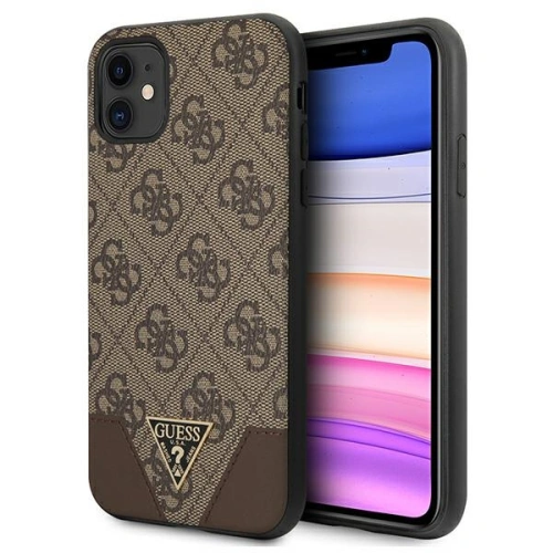 Kup Etui Guess GUHCN61PU4GHBR Apple iPhone 11 hnědý/brown hardcase 4G Triangle Collection - GUE1185BR - {ean13} - Sklep Home Screen