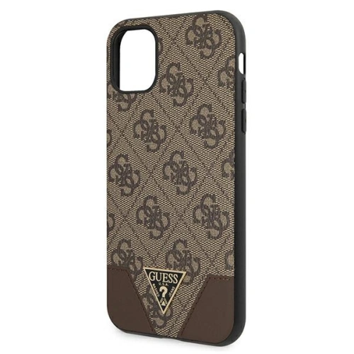 Kup Etui Guess GUHCN61PU4GHBR Apple iPhone 11 brązowy/brown hardcase 4G Triangle Collection - GUE1185BR - {ean13} - Sklep Home Screen