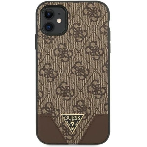 Kup Etui Guess GUHCN61PU4GHBR Apple iPhone 11 barna/brown hardcase 4G Triangle Collection - GUE1185BR - {ean13} - Sklep Home Screen