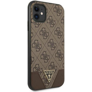 Kup Etui Guess GUHCN61PU4GHBR Apple iPhone 11 barna/brown hardcase 4G Triangle Collection - GUE1185BR - {ean13} - Sklep Home Screen