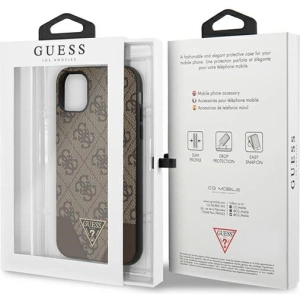 Kup Etui Guess GUHCN61PU4GHBR Apple iPhone 11 barna/brown hardcase 4G Triangle Collection - GUE1185BR - {ean13} - Sklep Home Screen