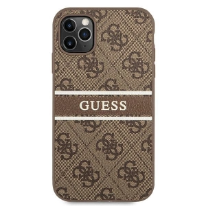 Buy Guess GUHCN654GDBR Apple iPhone 11 Pro Max brown hardcase 4G Stripe - GUE1186BR - {ean13} - Home Screen Store Europe