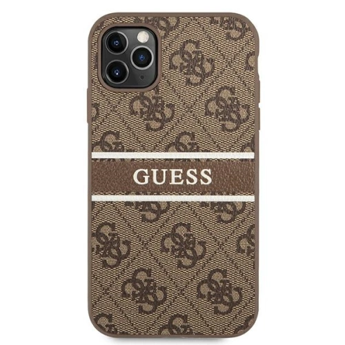Buy Guess GUHCN654GDBR Apple iPhone 11 Pro Max brown hardcase 4G Stripe - GUE1186BR - {ean13} - Home Screen Store Europe