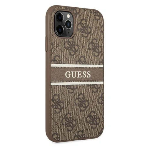 Buy Guess GUHCN654GDBR Apple iPhone 11 Pro Max brown hardcase 4G Stripe - GUE1186BR - {ean13} - Home Screen Store Europe