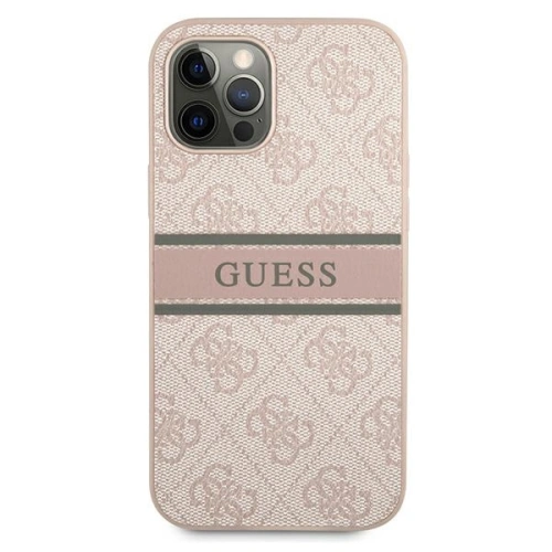 Kup Etui Guess GUHCP12L4GDPI Apple iPhone 12 Pro Max rózsaszín/pink keménytok 4G Stripe - GUE1187PNK - {ean13} - Sklep Home Screen