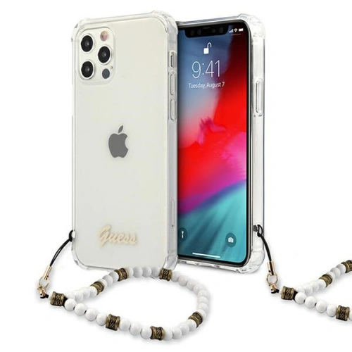 Kup Etui Guess GUHCP12LKPSWH Apple iPhone 12 Pro Max Transparent hardcase White Pearl - GUE1190CL - {ean13} - Sklep Home Screen