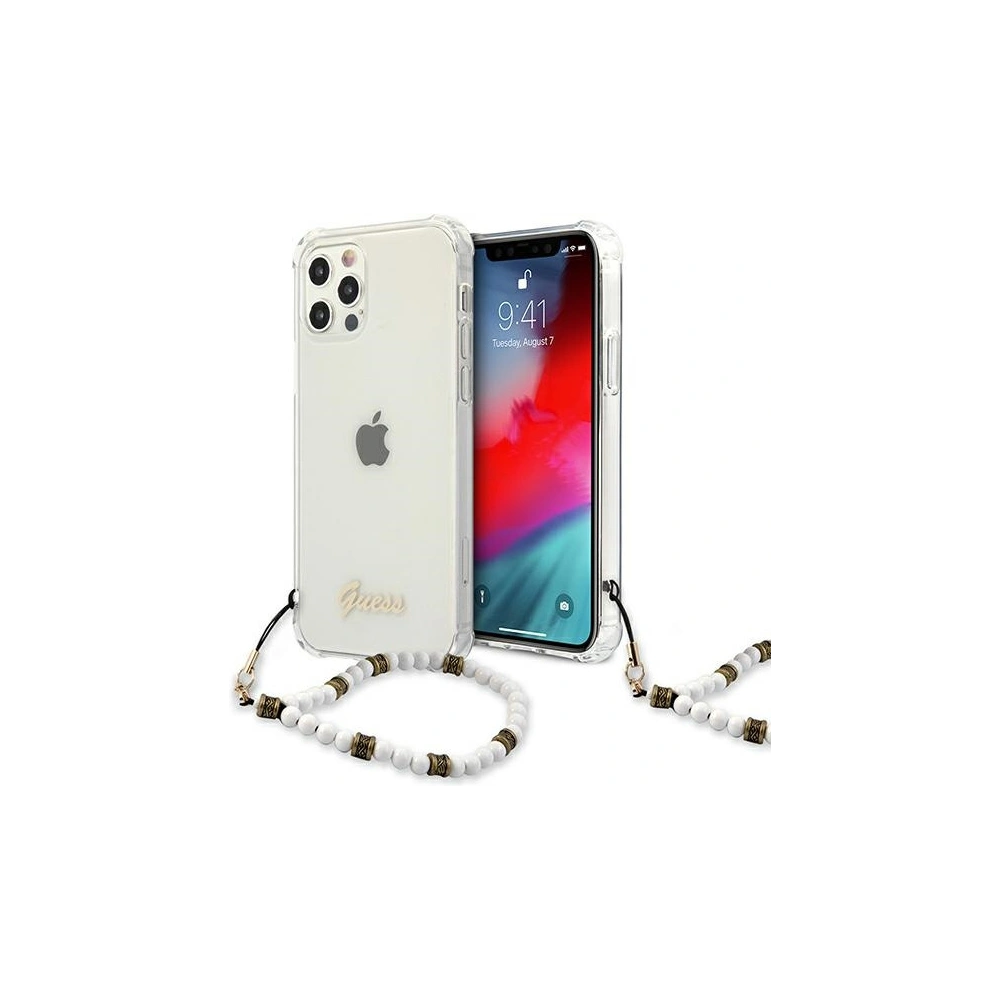 Etui Guess GUHCP12LKPSWH Apple iPhone 12 Pro Max Transparent hardcase White Pearl