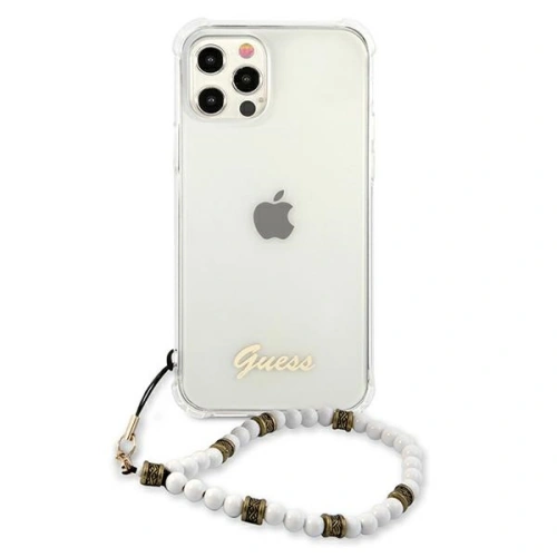 Kup Etui Guess GUHCP12LKPSWH Apple iPhone 12 Pro Max Transparent hardcase White Pearl - GUE1190CL - {ean13} - Sklep Home Screen