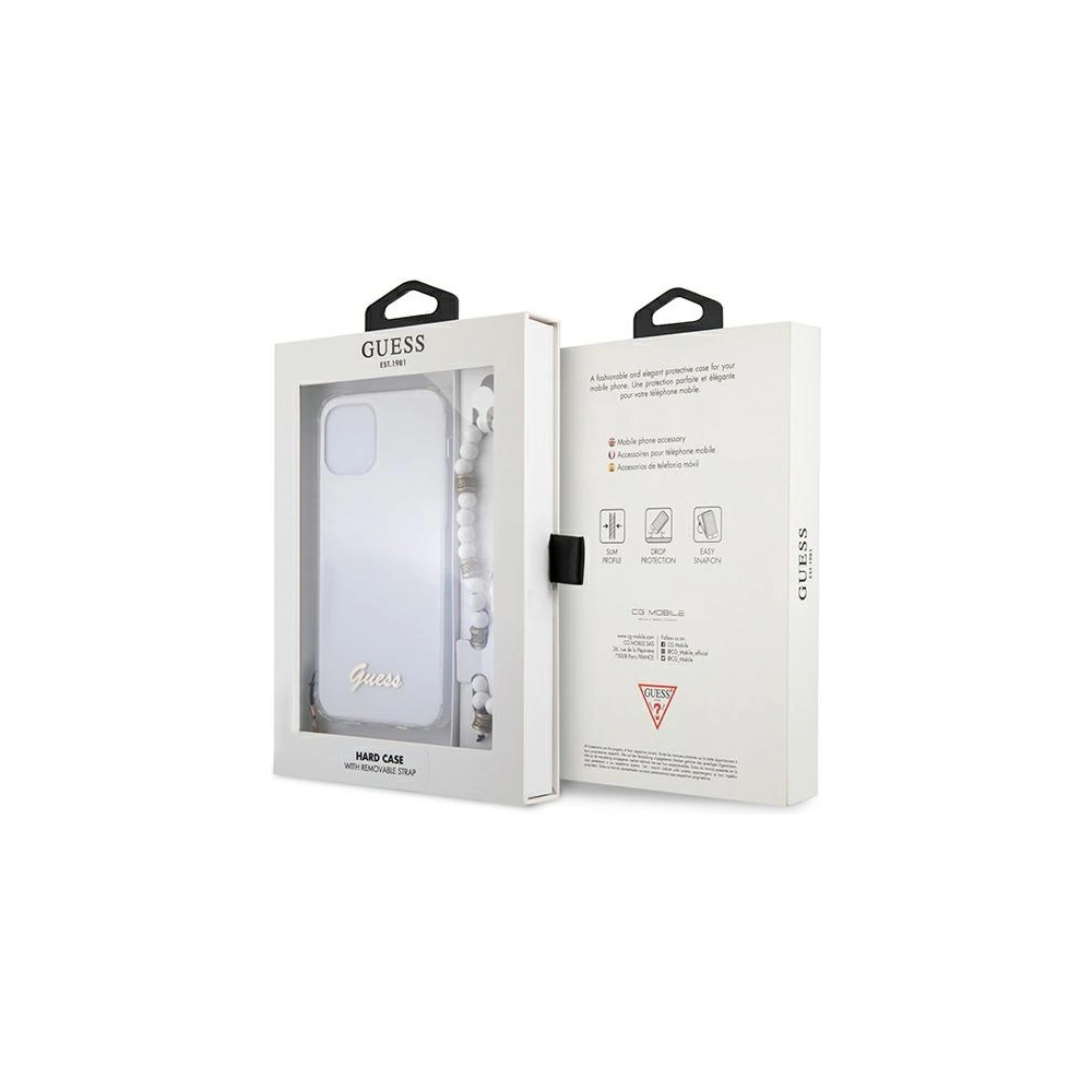 Etui Guess GUHCP12LKPSWH Apple iPhone 12 Pro Max Transparent hardcase White Pearl