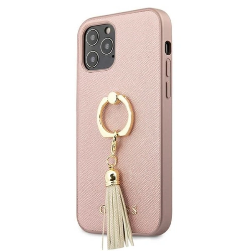 Kup Guess Apple Tasche GUHCP12LRSSARG iPhone 12 Pro Max rosa/rosa Hartschalenetui Saffiano mit Ringständer - GUE1193PNK - {ean13} - Sklep Home Screen
