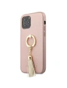 Etui Guess GUHCP12LRSSARG Apple iPhone 12 Pro Max růžový/pink hardcase Saffiano s kroužkovým stojanem