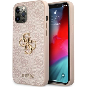 Kup Etui Guess GUHCP12M4GMGPI Apple iPhone 12/12 Pro różowy/pink hardcase 4G Big Metal Logo - GUE1195PNK - {ean13} - Sklep Home Screen
