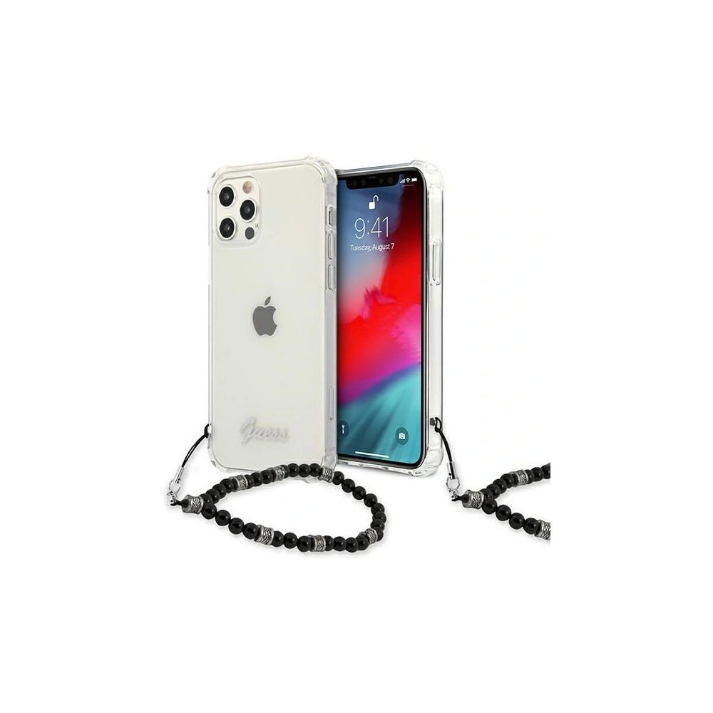 Etui Guess GUHCP12MKPSBK Apple iPhone 12/12 Pro Transparent hardcase Black Pearl
