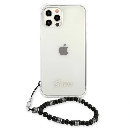 Kup Guess Apple Tasche GUHCP12MKPSBK iPhone 12/12 Pro Transparentes Hartschalenetui Schwarz Perle - GUE1196CL - {ean13} - Sklep Home Screen