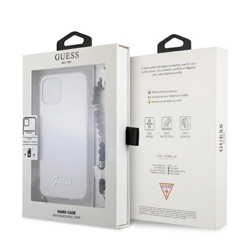 Kup Guess Apple Tasche GUHCP12MKPSBK iPhone 12/12 Pro Transparentes Hartschalenetui Schwarz Perle - GUE1196CL - {ean13} - Sklep Home Screen