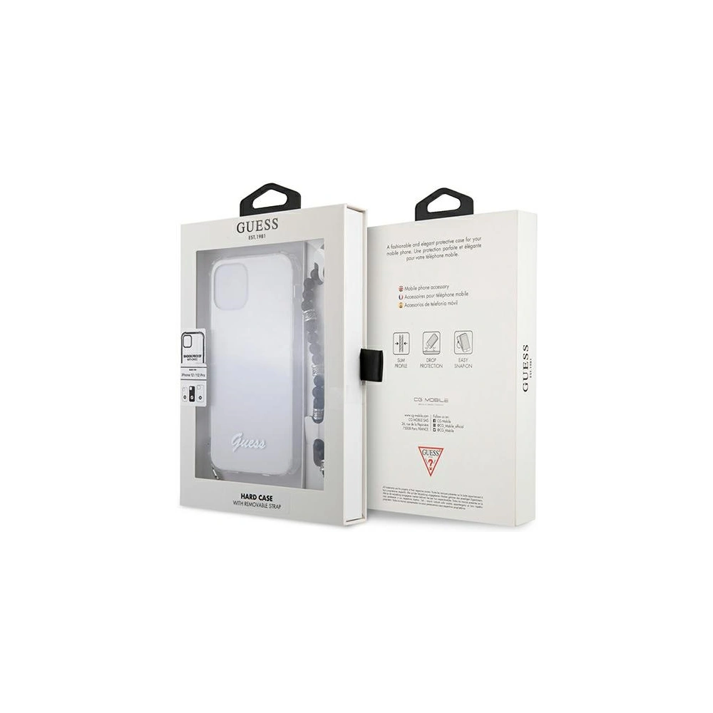 Etui Guess GUHCP12MKPSBK Apple iPhone 12/12 Pro Transparent hardcase Black Pearl