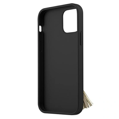 Buy Guess GUHCP12MRSSABK Apple iPhone 12/12 Pro black hardcase Saffiano with ring stand - GUE1198BLK - {ean13} - Home Screen Store Europe