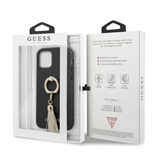Kup Guess Apple Tasche GUHCP12MRSSABK iPhone 12/12 Pro schwarz/schwarz Hardcase Saffiano mit Ringständer - GUE1198BLK - {ean13} - Sklep Home Screen