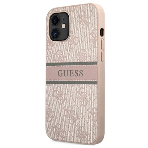 Kup Etui Guess GUHCP12S4GDPI Apple iPhone 12 mini roz/pink hardcase 4G Stripe - GUE1200PNK - {ean13} - Sklep Home Screen