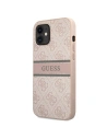 Kup Etui Guess GUHCP12S4GDPI Apple iPhone 12 mini roz/pink hardcase 4G Stripe - GUE1200PNK - {ean13} - Sklep Home Screen