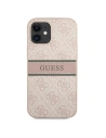 Buy Guess GUHCP12S4GDPI Apple iPhone 12 mini pink hardcase 4G Stripe - GUE1200PNK - {ean13} - Home Screen Store Europe