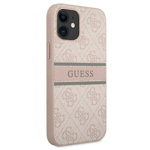 Kup Etui Guess GUHCP12S4GDPI Apple iPhone 12 mini roz/pink hardcase 4G Stripe - GUE1200PNK - {ean13} - Sklep Home Screen