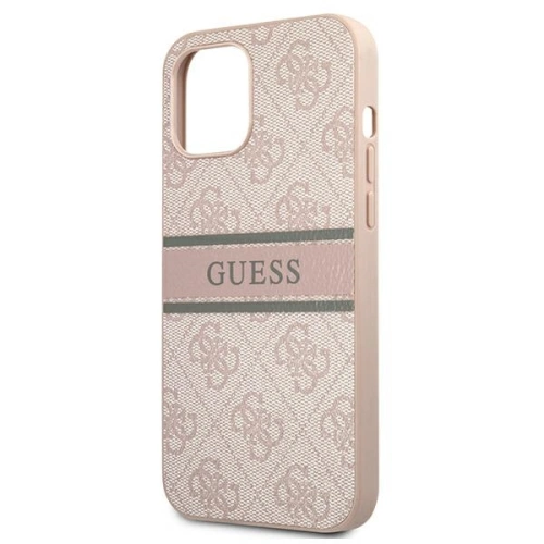 Kup Etui Guess GUHCP12S4GDPI Apple iPhone 12 mini roz/pink hardcase 4G Stripe - GUE1200PNK - {ean13} - Sklep Home Screen