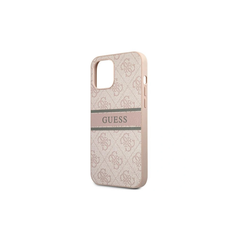 Etui Guess GUHCP12S4GDPI Apple iPhone 12 mini różowy/pink hardcase 4G Stripe