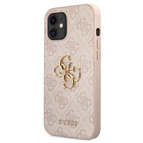 Buy Guess GUHCP12S4GMGPI Apple iPhone 12 mini pink hardcase 4G Big Metal Logo - GUE1201PNK - {ean13} - Home Screen Store Europe